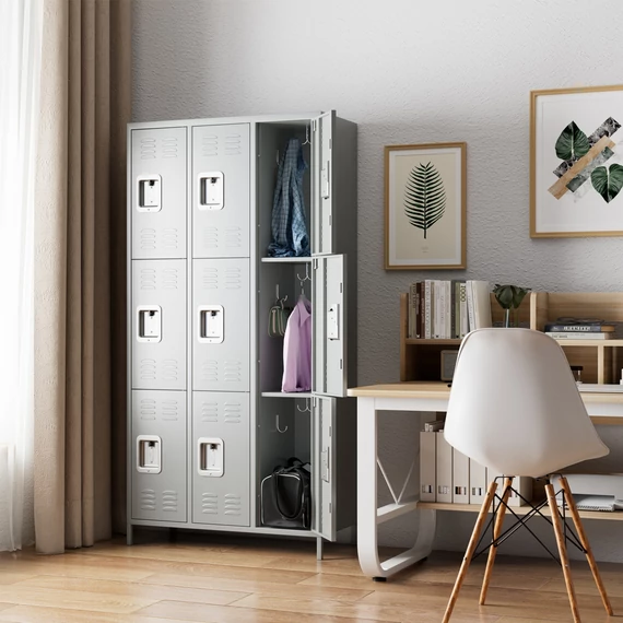 Különleges design 9 ajtós szekrény- mintás lyukakkal ellátott 9 ajtós fém szekrény zárral